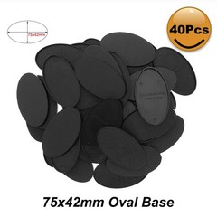 MB875 40pcs Base 75X42mm or 2.95×1.65inch Plastic Model Bases for 75mm*42mm