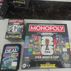 2026 FIFA World Cup trading card and Board Game Monopoly Panini Prizm Bundle