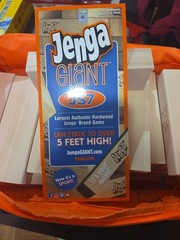 Jenga Giant JS4 Hardwood Block Game Set 54 Blocks w Carry Bag Clean!