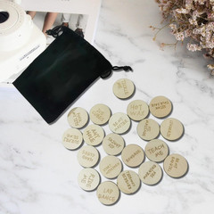 20Pcs Date Night Activity Tokens, Valentines Ideas Gifts for Couples, Funny Wood