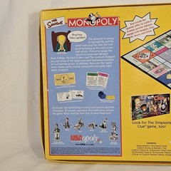 Simpsons Monopoly Board Game 2001 USAopoly Parker Brothers Incomplete 3 Pieces