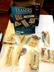 Cardinal Solid Wood Teasers Game 7 Different Brain Busters Games in Box