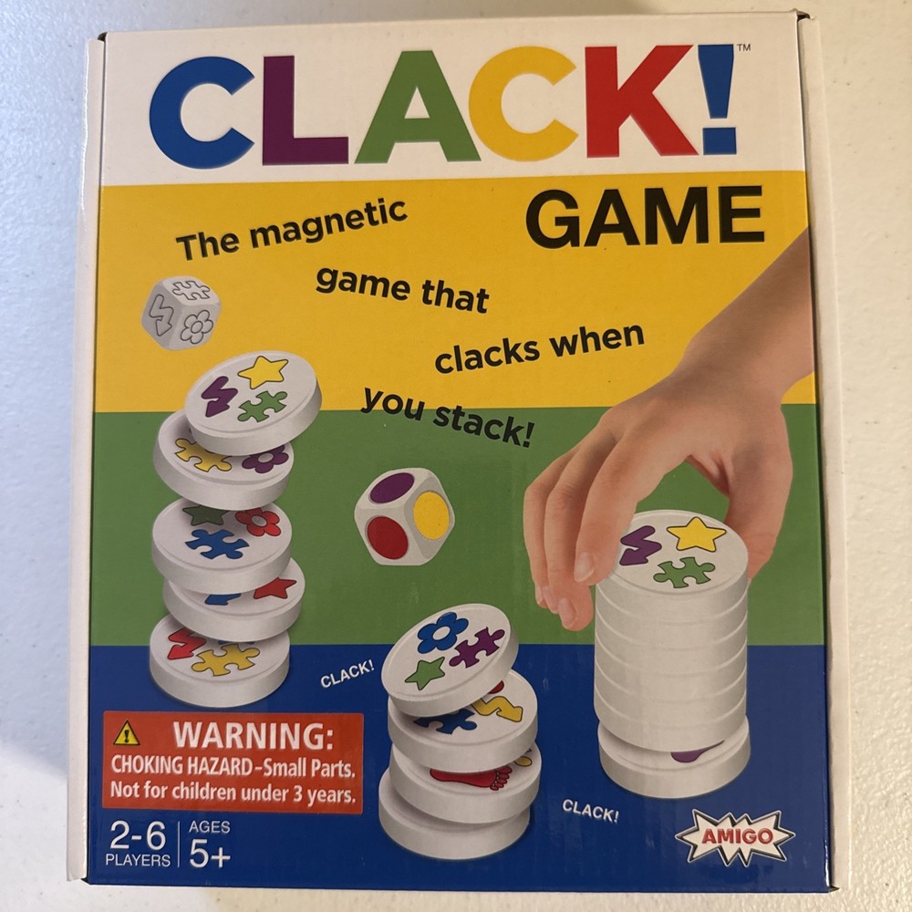 Clack Board Game New Sealed Kids Toy Family Game 5+ Magnet Stacking Game