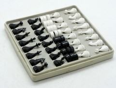 Ukraine Ukrainian USSR Mini Pocket Travel Magnetic Chess Checkers GOOD