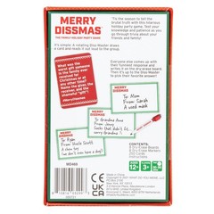Merry Dissmas Game Christmas Holiday Family Party Game