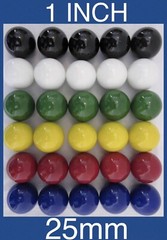 30 LARGE 1″ (25mm) Replacement Marbles Aggravation Board game Solid Color GLASS