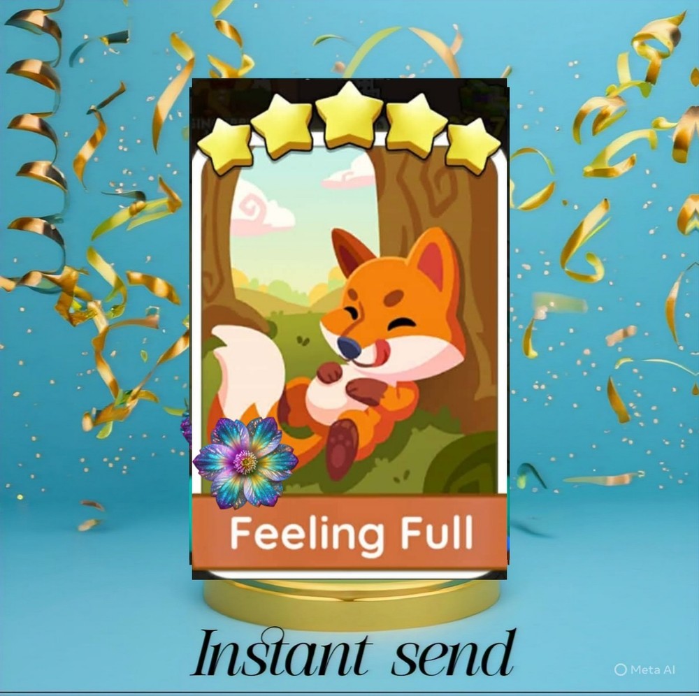 Feeling Full Monopoly Go 5 star Sticker ( Instant Send )