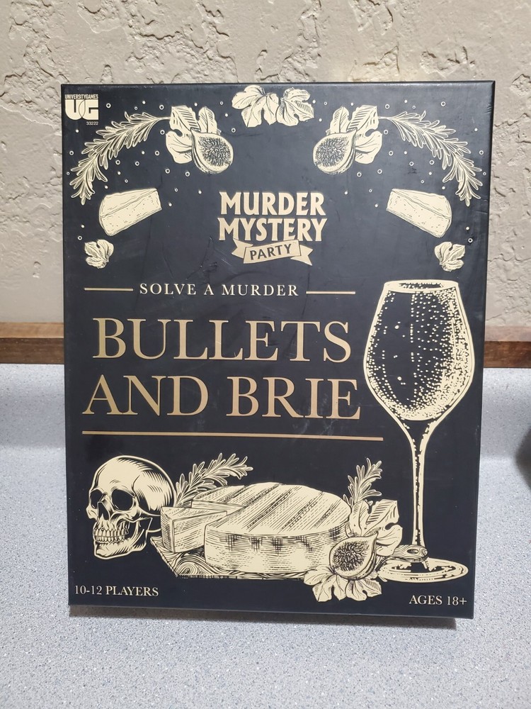 Bullets And Brie University Games Murder Mystery Party NEW Sealed 18+