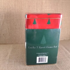 Lucky 7 Sport Game Set Wooden Peg Games In Christmas Tin Fun All Ages C-2088