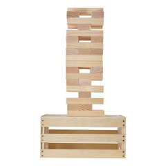 Tumbling Timber Toy 60 Blocks Giant Tumble Tower Blocks Game Pine Wood Box
