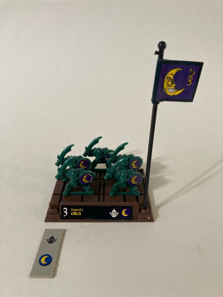 Battle Masters Zogrod’s Orcs board game pieces, MB 1992