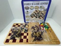 Cardinal Family 10 Game Center Solid Wood Boards Ten Classic Games