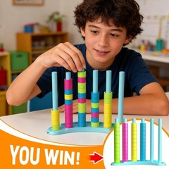 Color Matching Challenge Game – Fast-Paced Ring Stacking Puzzle for 1-2 Players