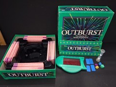 Outburst Board Game Parker Brothers 400 Cards Missing 2 Blue Pass Chips – [B-15]