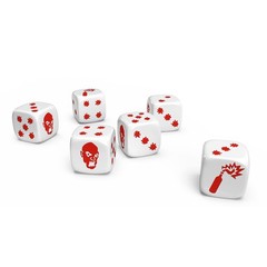 CMON Zombicide 2nd Edition Special Black and White Dice | 16mm, Various