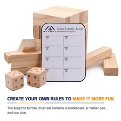 Giant Tumble Tower Games for Kids and Adults 57 Blocks New Zealand Pine Woode…