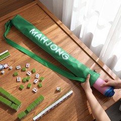 Sunnymove 35 Inch Long Mahjong Mat Bag Cute Double Strapped Polyester Drawstr…