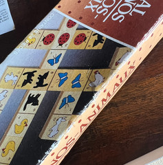 Vintage 1985 Action Industries Wooden Animal Dominoes Game Complete 28 pcs Box