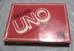 Deluxe UNO game – 1978 edition 90% complete w/box missing ( -7 cards )