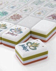 DARK ORANGE 4 Layer Acrylic Mahjong Tiles Full American Set 160 Tiles US SELLER!