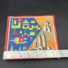 Vintage TOFA Colorful Wooden Block Game No. 10902 Czechoslovakia Incomplete