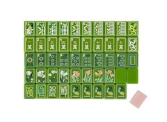 160 hand-painted oil painting style American mahjong tiles, 3 layers of acrylic.