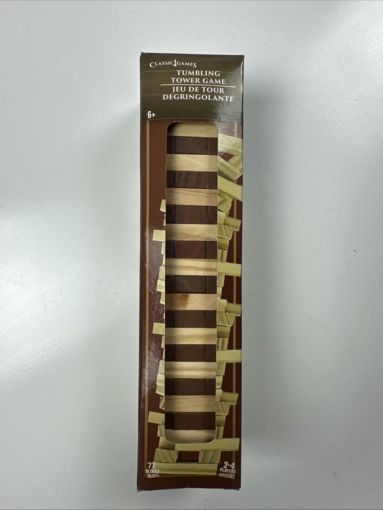 Classic Mini Wooden Blocks Stacking Tumbling Game 72 Pc hand Crafted New