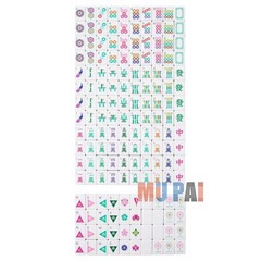 NEW! Vibrant Layered Mahjong Tiles – Full American Set 160Tiles – Pink triangle