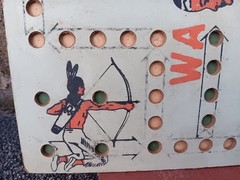 Vintage WA-HOO Gameboard Indian Marble Board Game, Creative Ideas, Gatesville TX