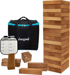 54 Pieces Giant Tumble Tower Blocks Game Giant Wood Stacking Game