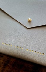 Peace Love Mahjong Card Clutch Holder Pouch Gold Foil Embossed 8X5.75 Large New