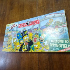 The Simpsons Monopoly Board Game W/ All 6 Pewter Tokens | Fully Complete In Box