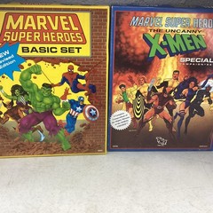 TSR MARVEL SUPER HEROES BASIC SET + THE UNCANNY X-MEN BOX SETS complete AC78262