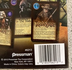 The Hobbit An Unexpected Journey Adventure Board Game Pressman Games