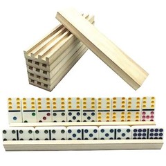 8 Pcs Natural Domino Trays Wooden Domino Racks Wood Domino Holders Domino
