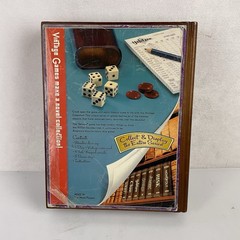 Yahtzee Vintage Game Collection Wooden Bookshelf Edition Retro Wood Box