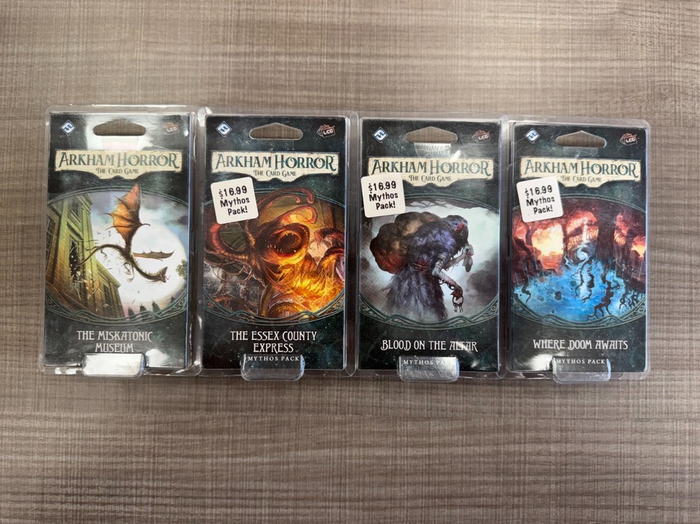 *NEW & SEALED* Arkham Horror: The Card Game—Dunwich Legacy Mythos Packs Lot of 4