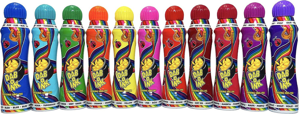 4Oz Bingo Daubers – Mixed Colors – 12Ct