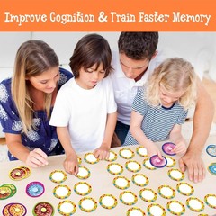 Interactive 52-Card Donut Matching Game for Ages 4-6, Perfect Group Activity