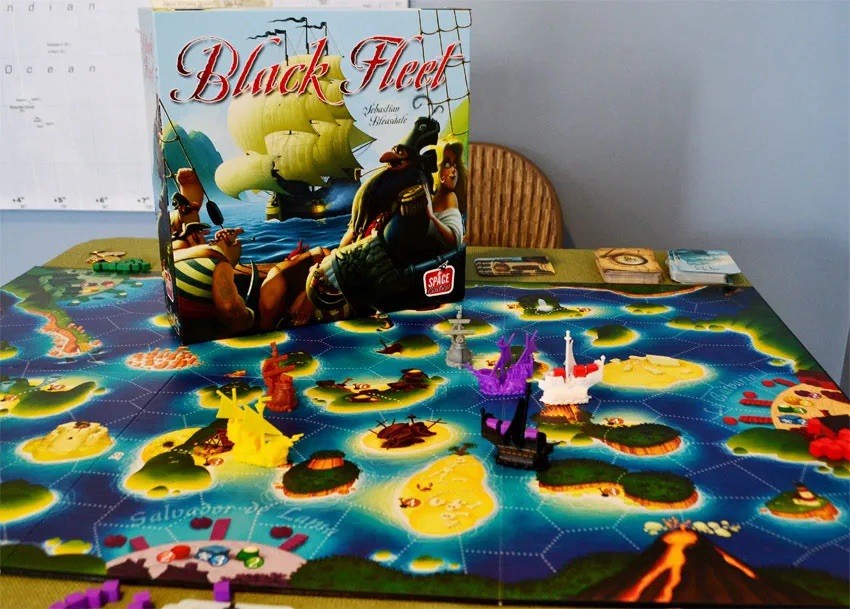 Black Fleet board game by Space Cowboys Sleeved