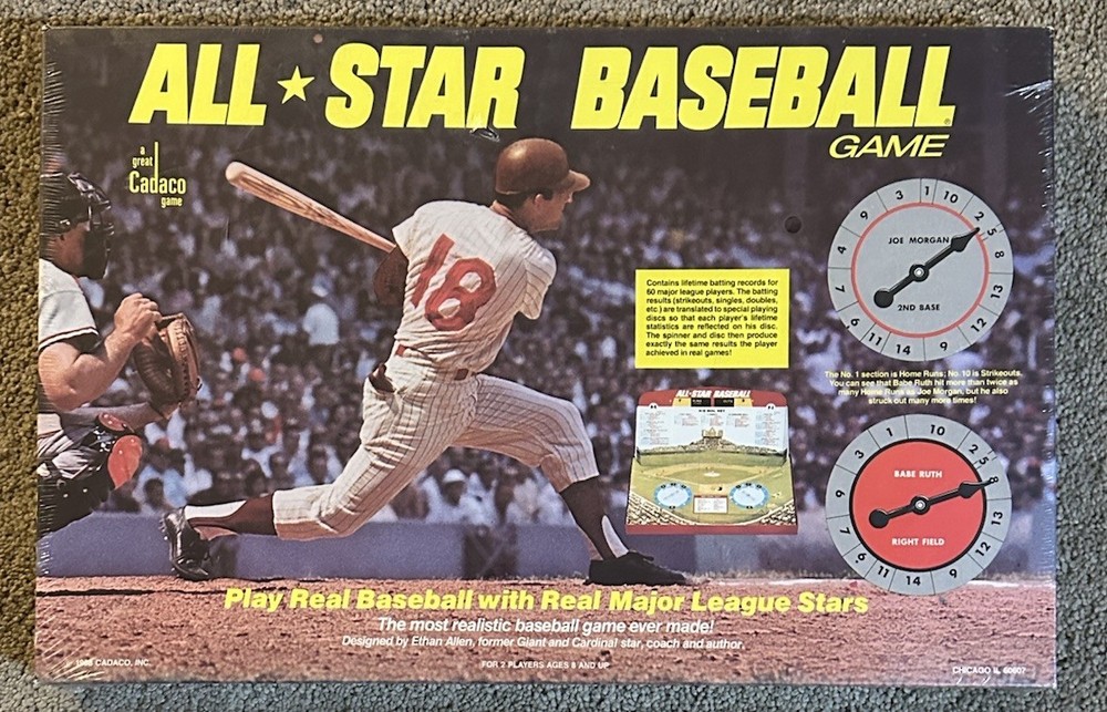 VTG Cadaco All-Star Baseball Game 1968 New Sealed MLB Board Game 1980s Release