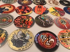 ALL Poison Lot of Pogs Skull 8 Ball + 2 Metal Slammers 90s Retro Nostalgia Rare