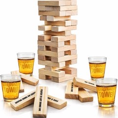 Tumbling Tower Party Game – 52 Pieces for Epic Fun & Competitive Nights