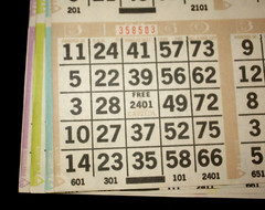 BINGO PAPER Cards sheets 6 on 4 Tan Border – 25 pack