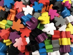 Educational 100 Wooden Meeples – Multi-Color Game Tokens for Creative Play