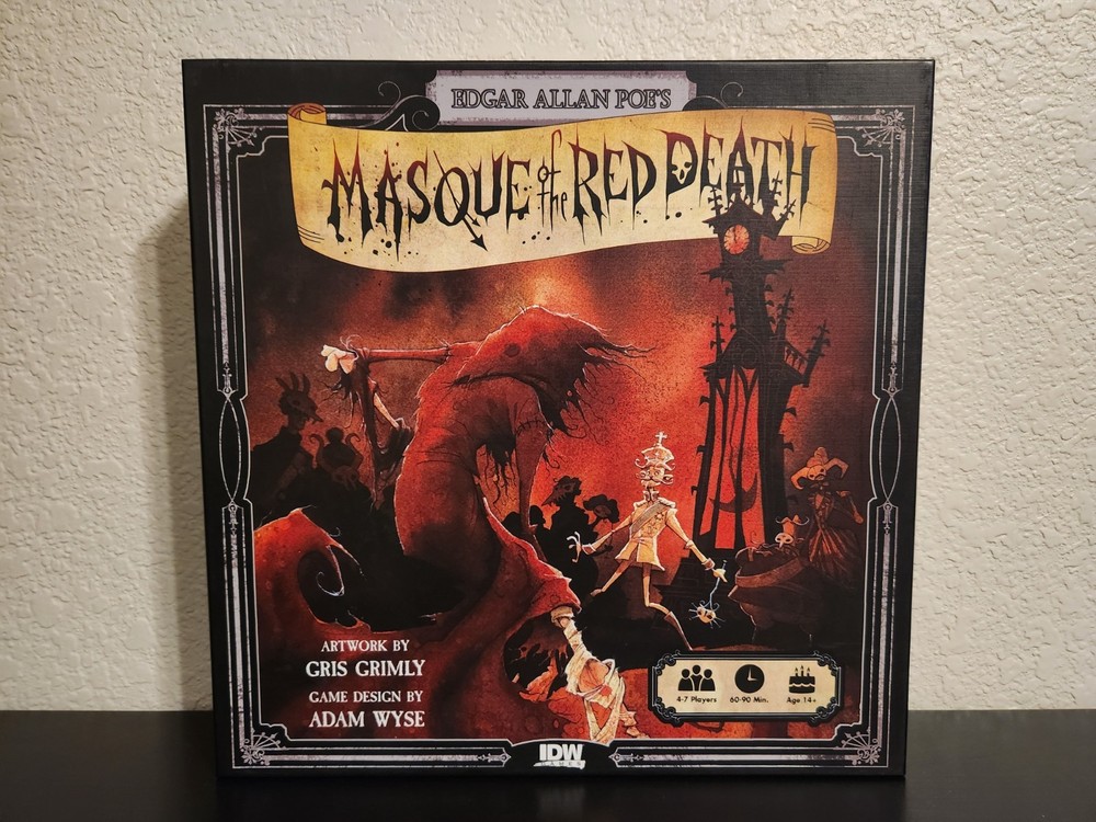 Edgar Allan Poe’s Masque of Red Death Board Game (4-7 Players) Complete Clean