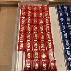 Stratego Board Game Set of 78 Replacement 40 Blue & 38 Red Game Pieces 1975