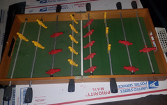 Foosball ! Folding 30″ Wooden Tabletop Futbol Soccer Travel Game Vintage Estrela