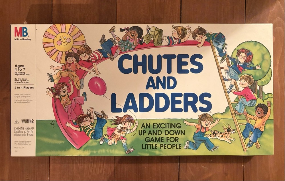 VINTAGE Chutes and Ladders 1979 COMPLETE Milton Bradley Near Mint