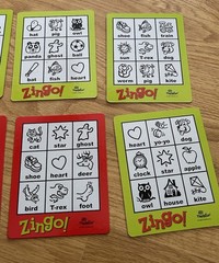 ThinkFun Zingo 1-2-3 Number Kids Game Replacement Set Of 8 Bingo Cards 2-Sided